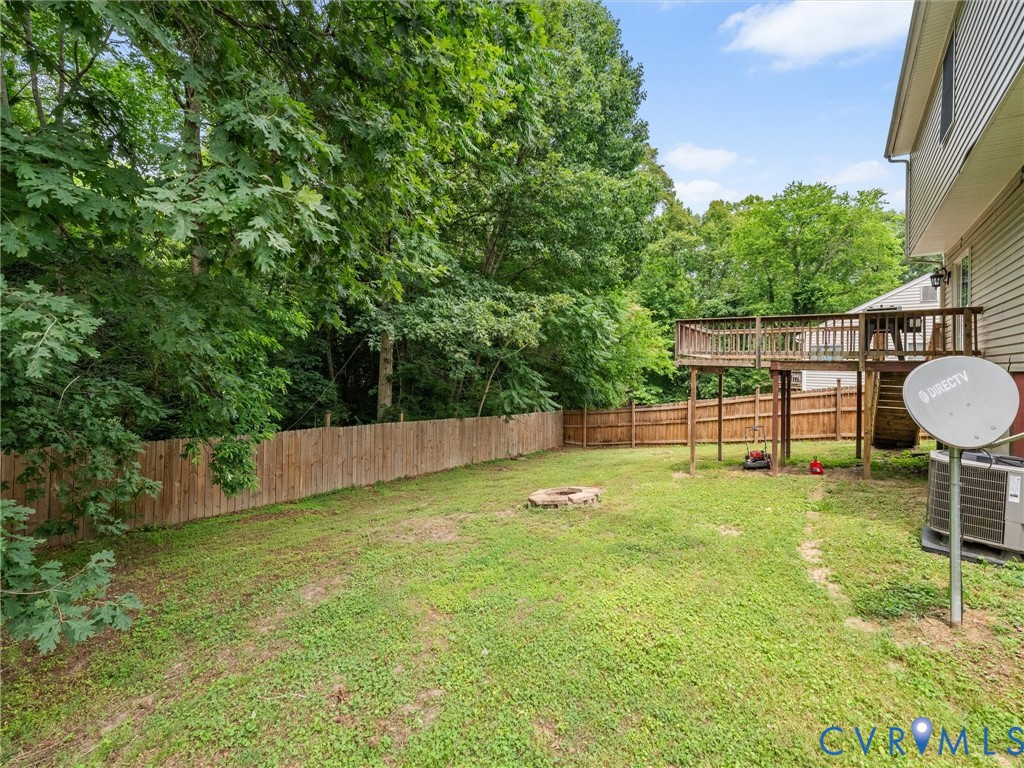6712 Hedges Road Richmond, VA 23224 - Photo 31 of 34 Expansive backyard featuring a multi-level wood de