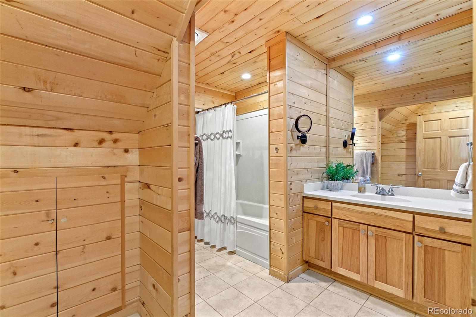 310 Holmes Gulch Road Bailey, CO 80421 - Photo 27 of 48 a bathroom with a shower and a sink