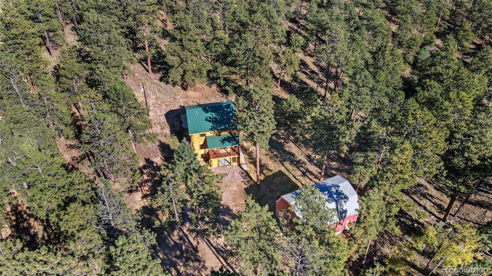 310 Holmes Gulch Road Bailey, CO 80421 - Photo 36 of 48 an aerial view of house with outdoor space
