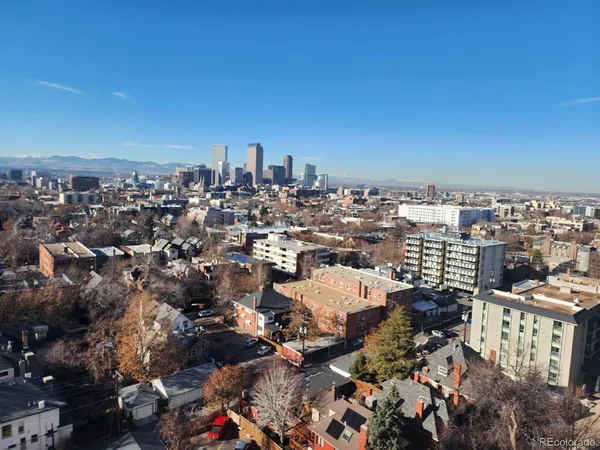an aerial view of a city