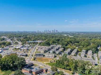 an aerial view of a city with lots of residential buildings