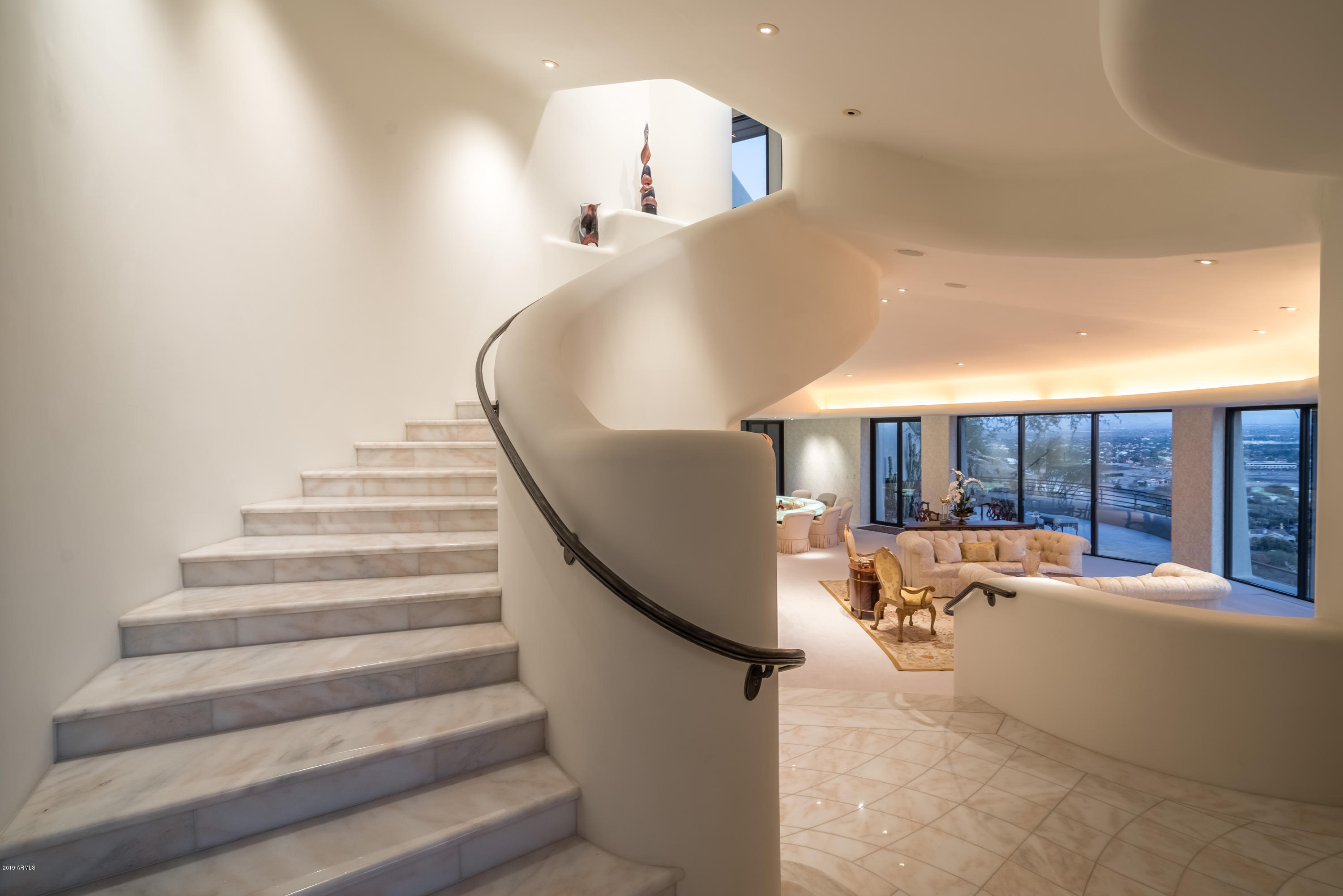 7011 North Invergordon Road Paradise Valley, AZ 85253 - Photo 29 of 38 Staircase/Living Rm/Onyx Bar