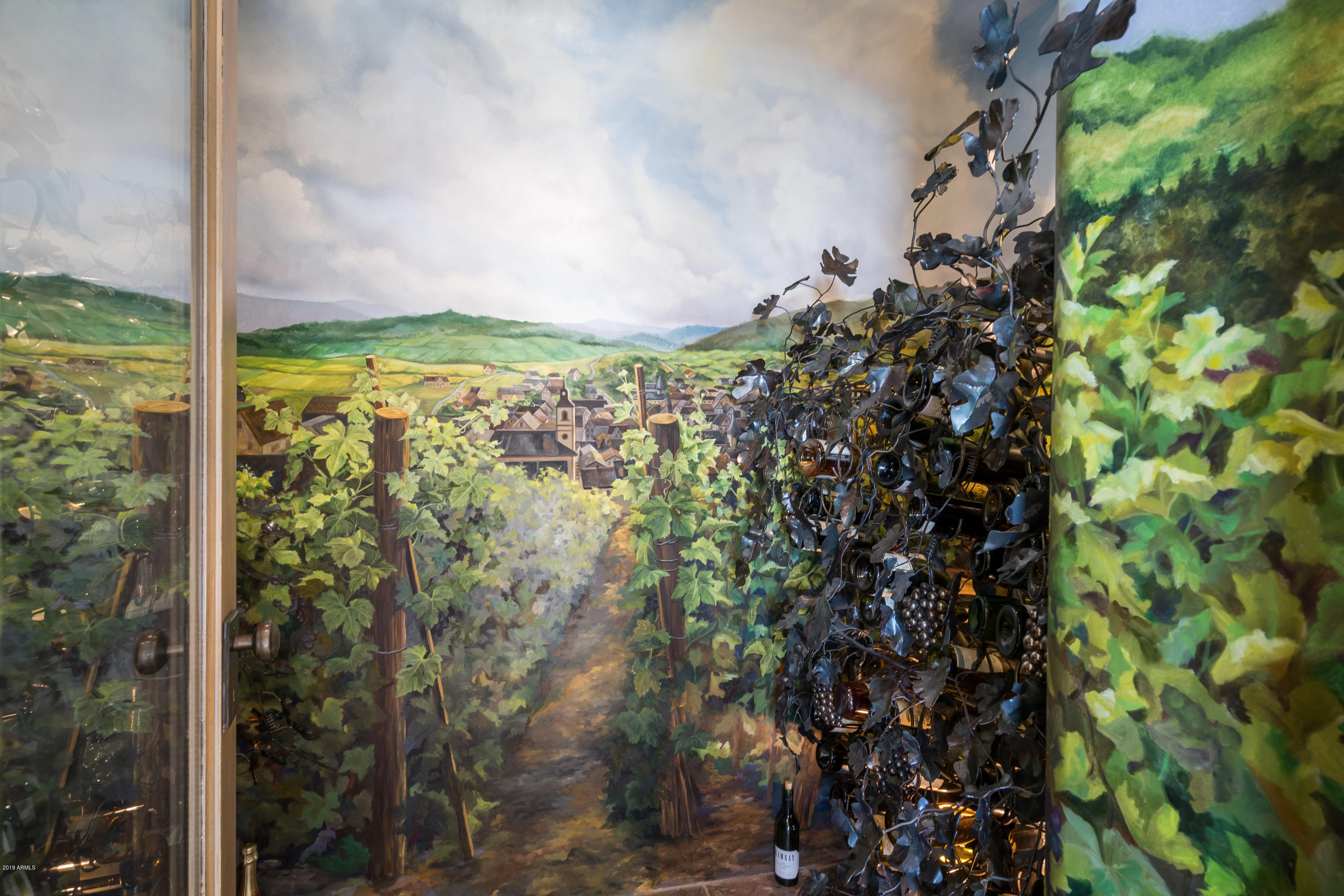 7011 North Invergordon Road Paradise Valley, AZ 85253 - Photo 31 of 38 Custom Painted Temp-Controlled Wine Rm