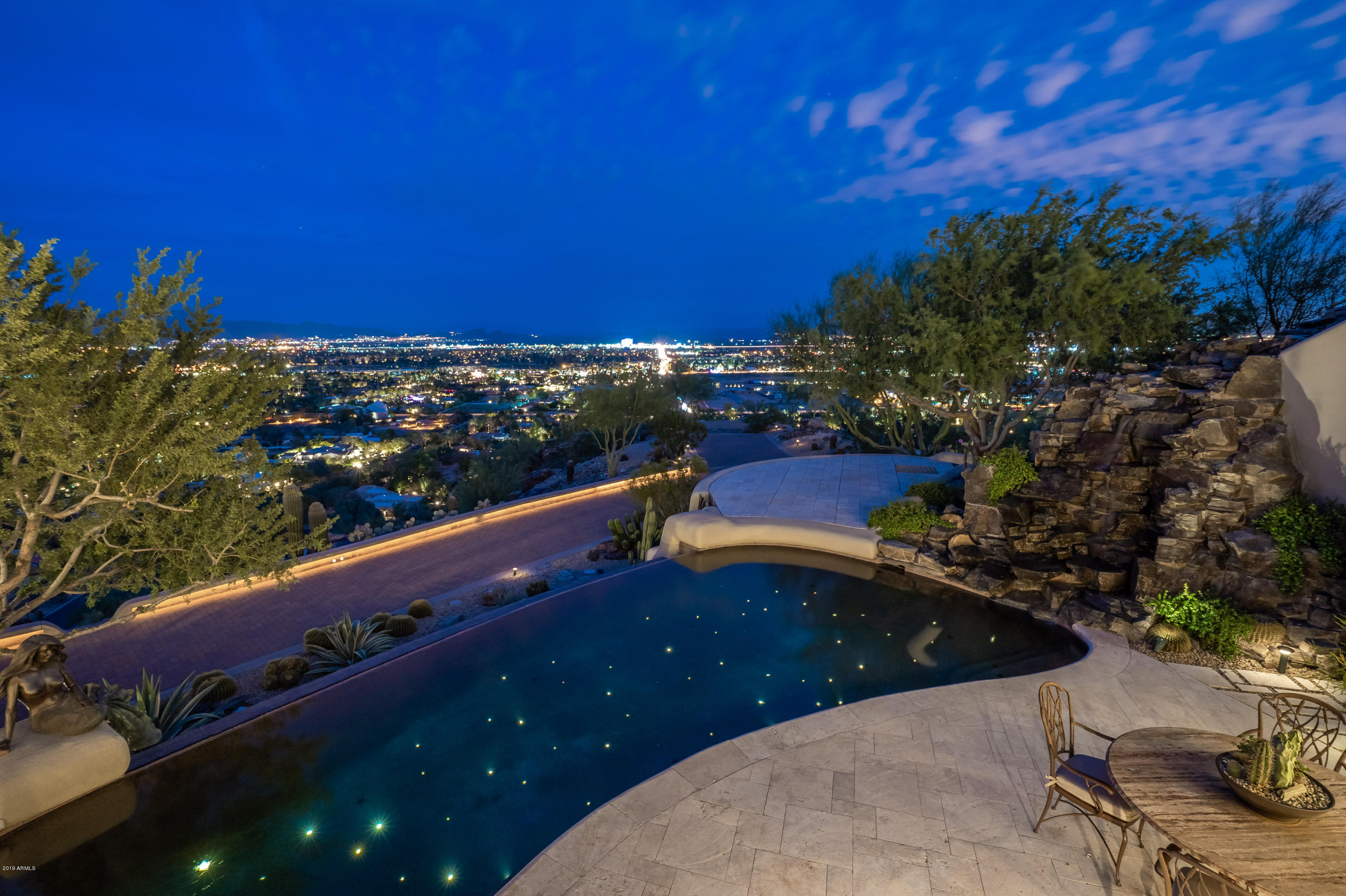 7011 North Invergordon Road Paradise Valley, AZ 85253 - Photo 34 of 38 Pool & Patio City Lights