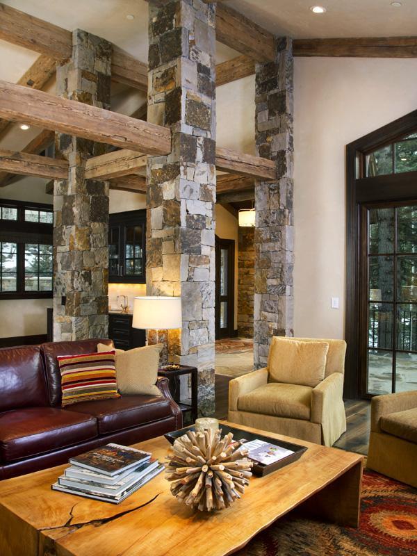 405 West Forest Road Vail, CO 81657 - Photo 6 of 22 a living room with fireplace furniture and a rug