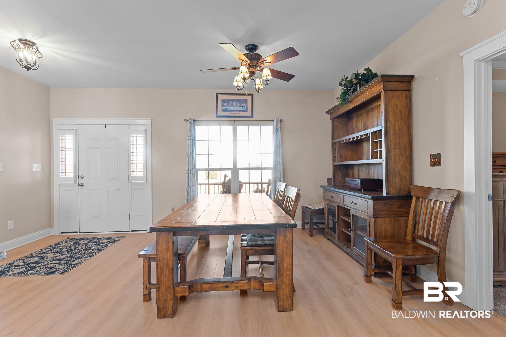 28980 Comstock Road Elberta, AL 36530 - Photo 11 of 38 Dining space with light wood-style flooring and ceiling fan