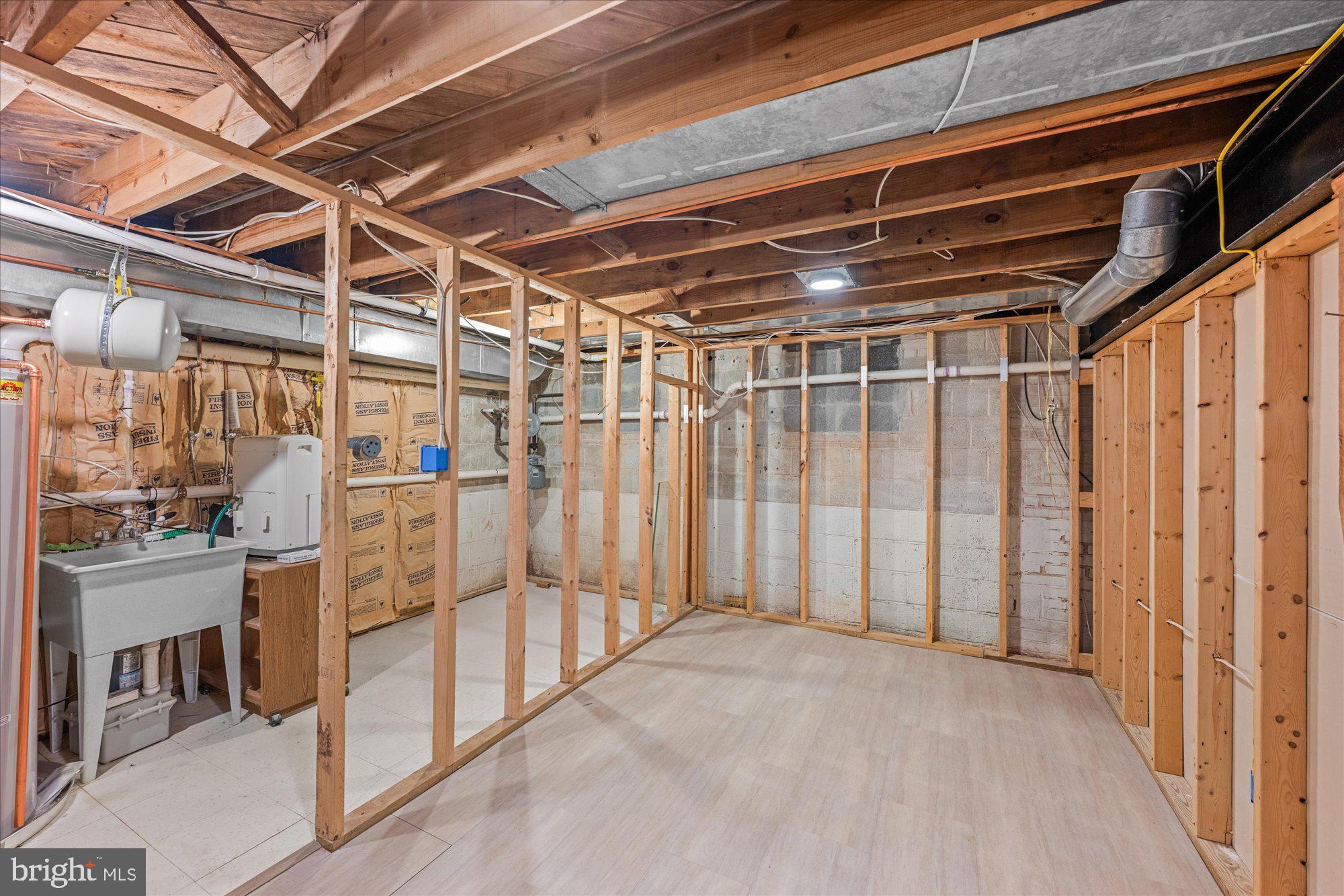7838 Aberdeen Road Bethesda, MD 20814 - Photo 28 of 29 Basement Partially Unfinished - Wall Can be Remove