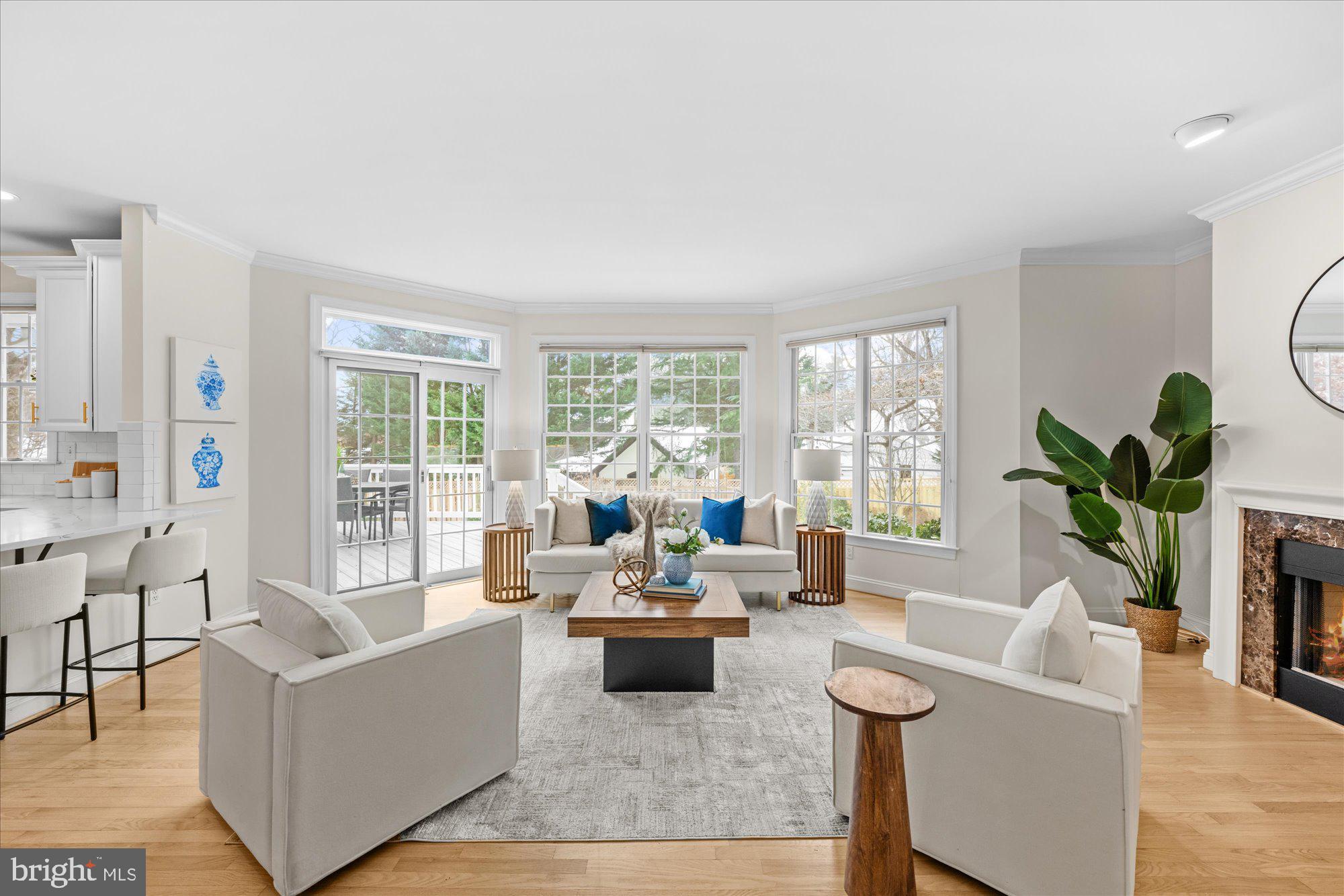 7838 Aberdeen Road Bethesda, MD 20814 - Photo 9 of 29 Family Room Off Kitchen w/fireplace