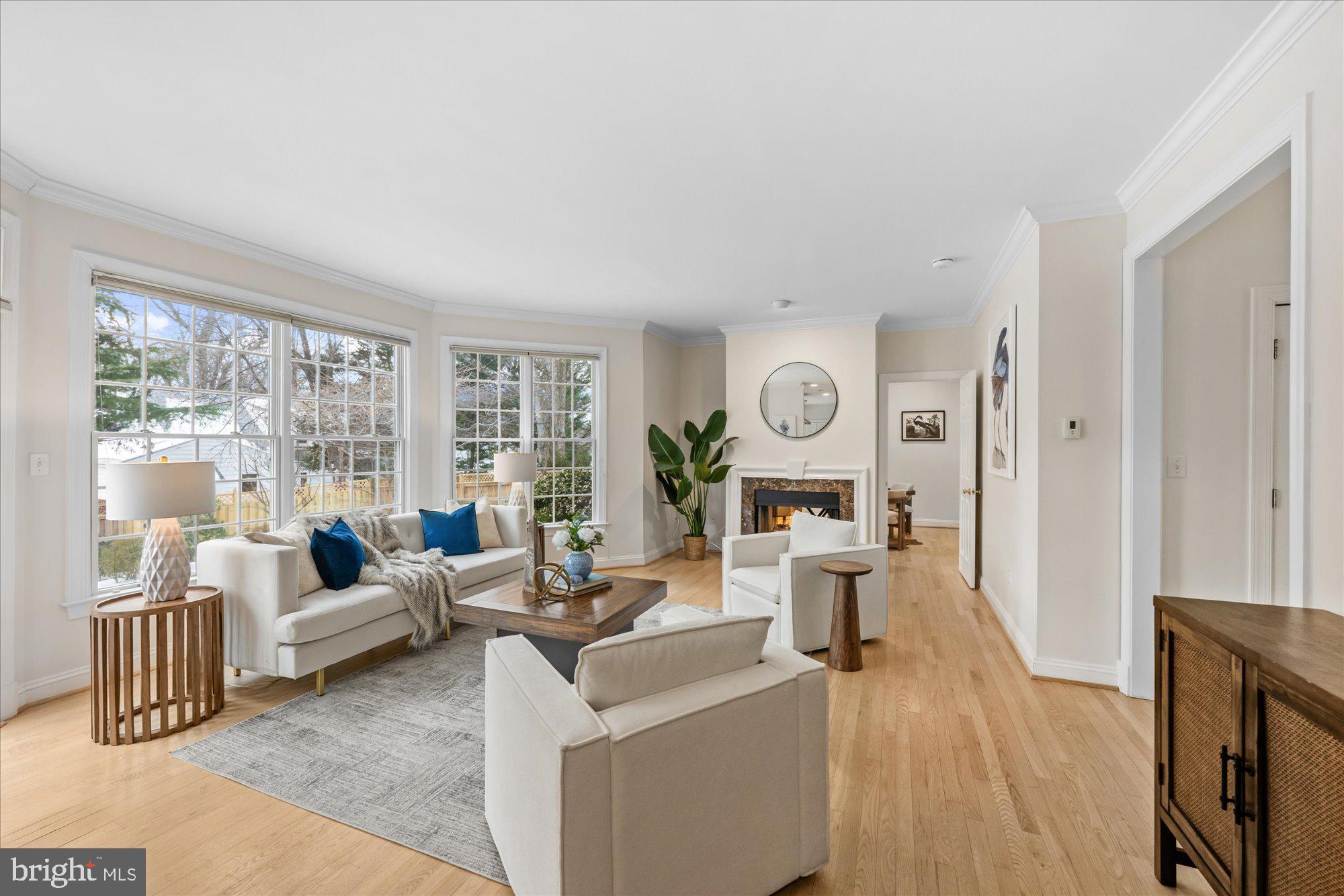 7838 Aberdeen Road Bethesda, MD 20814 - Photo 10 of 29 Family Room Off Kitchen w/fireplace
