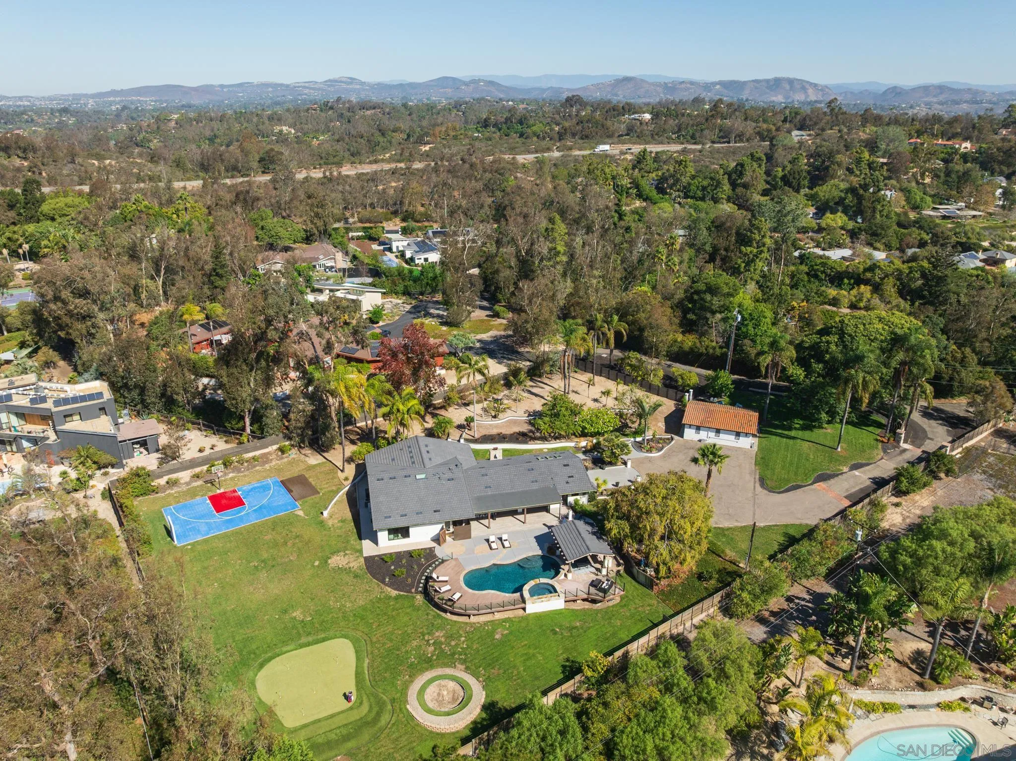 15102 Sun Valley Lane Del Mar, CA 92014 - Photo 1 of 45 an aerial view of residential house with outdoor space and trees