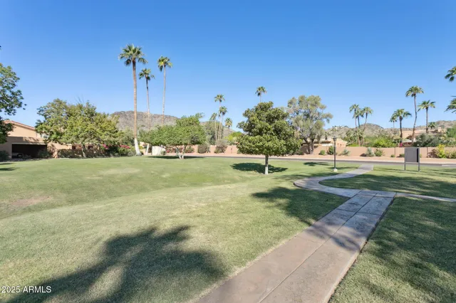 a view of outdoor space with garden