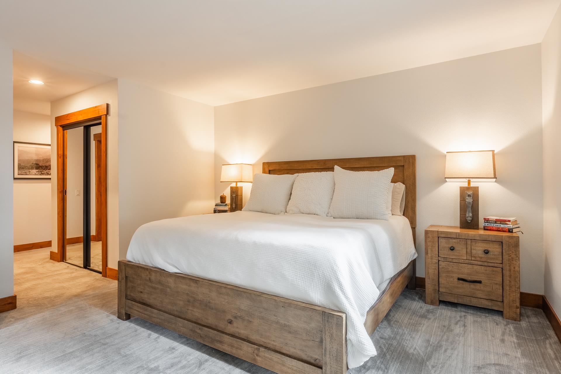 62 Cliff Circle Mammoth Lakes, CA 93546 - Photo 21 of 45 a bedroom with a bed and dresser