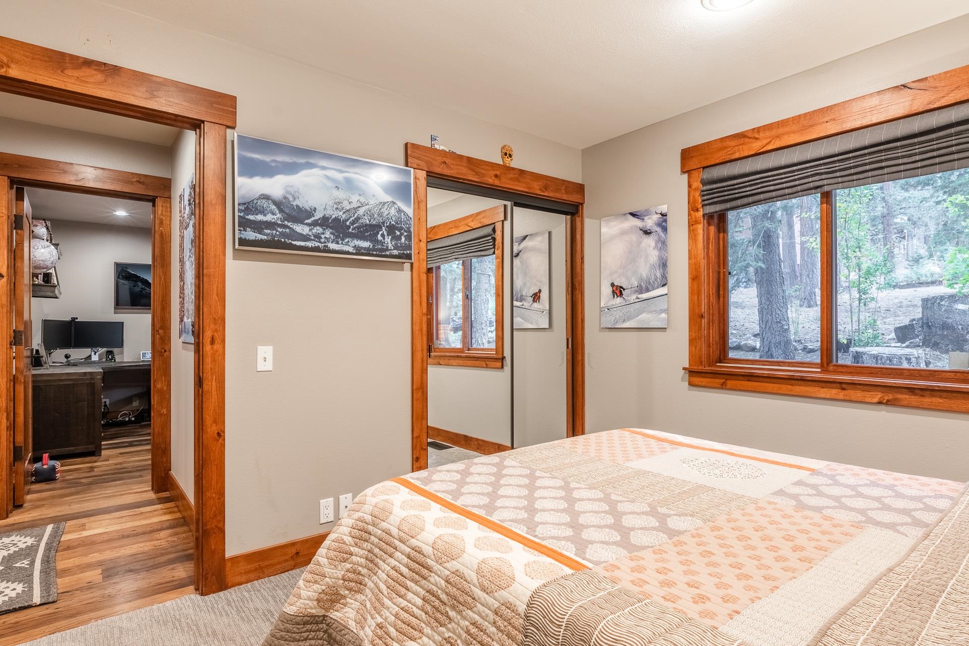 62 Cliff Circle Mammoth Lakes, CA 93546 - Photo 34 of 45 a bedroom with a bed and a window