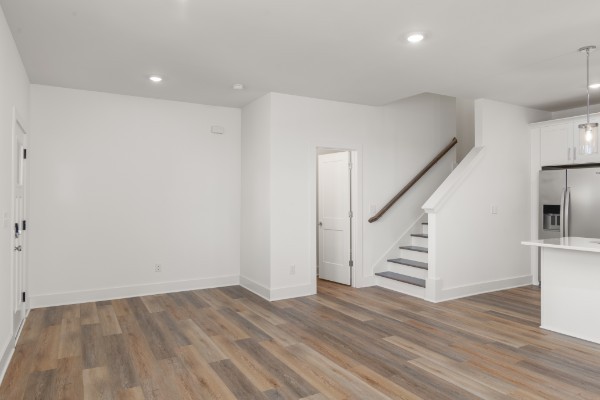 326 B Mulberry Terrace Madison, TN 37115 - Photo 4 of 21 a view of entryway with wooden floor and stairs