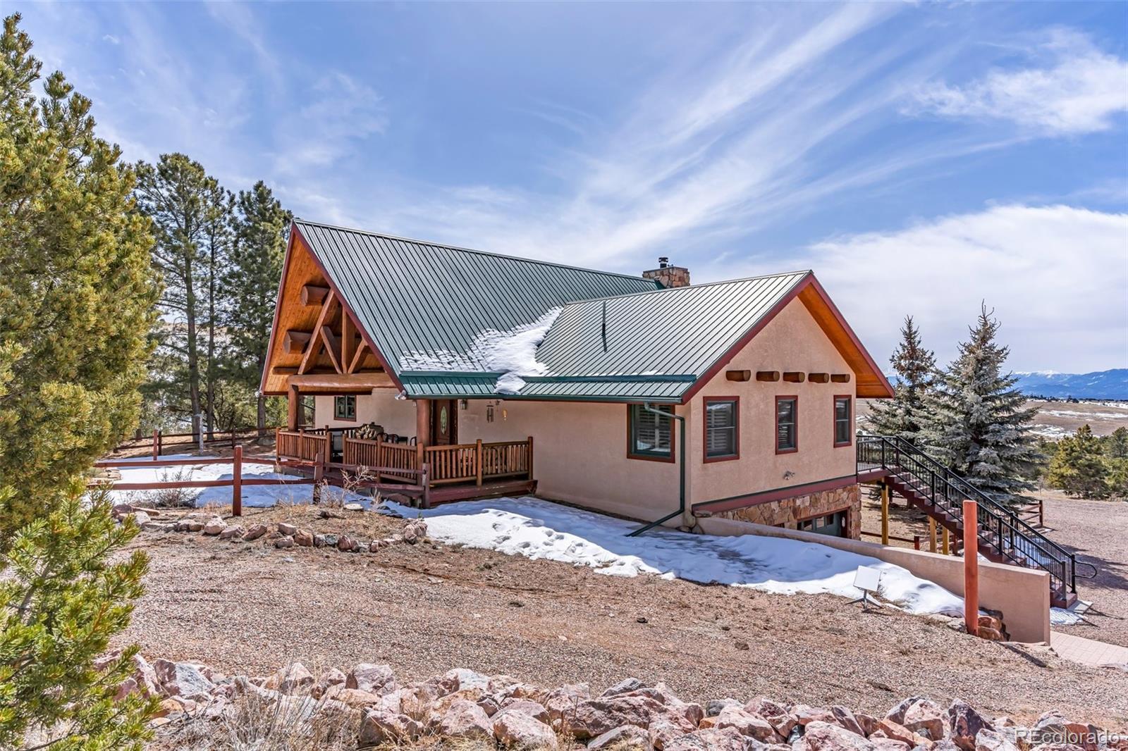4230 Timber Ridge Road Westcliffe, CO 81252 - Photo 1 of 37 an aerial view of a house with a yard