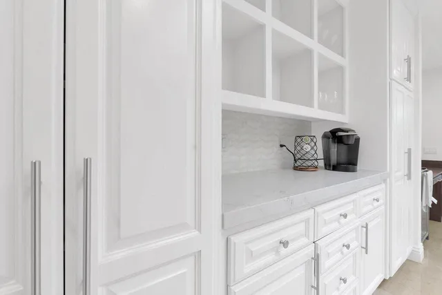 a living room with large window