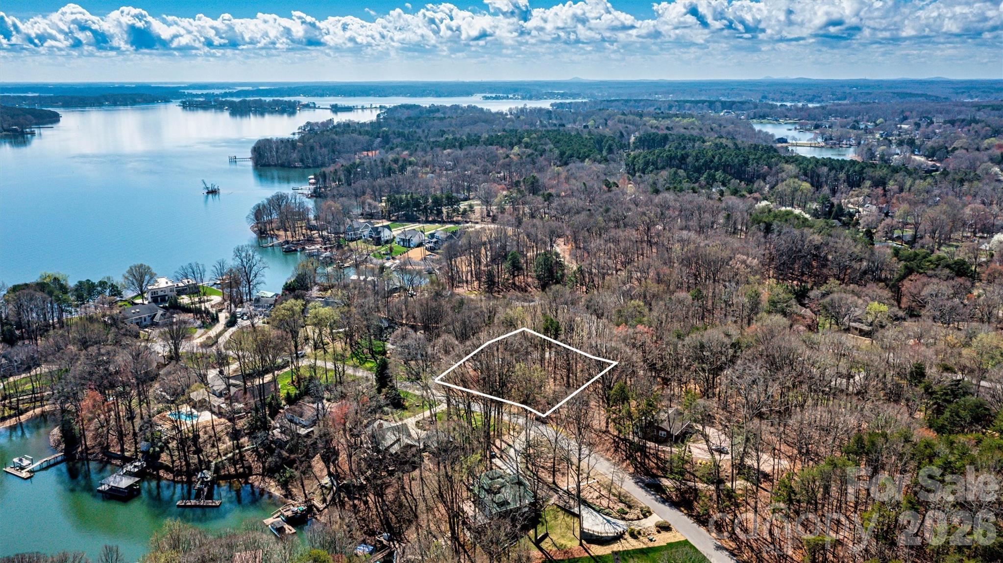 a view of a lake with a mountain