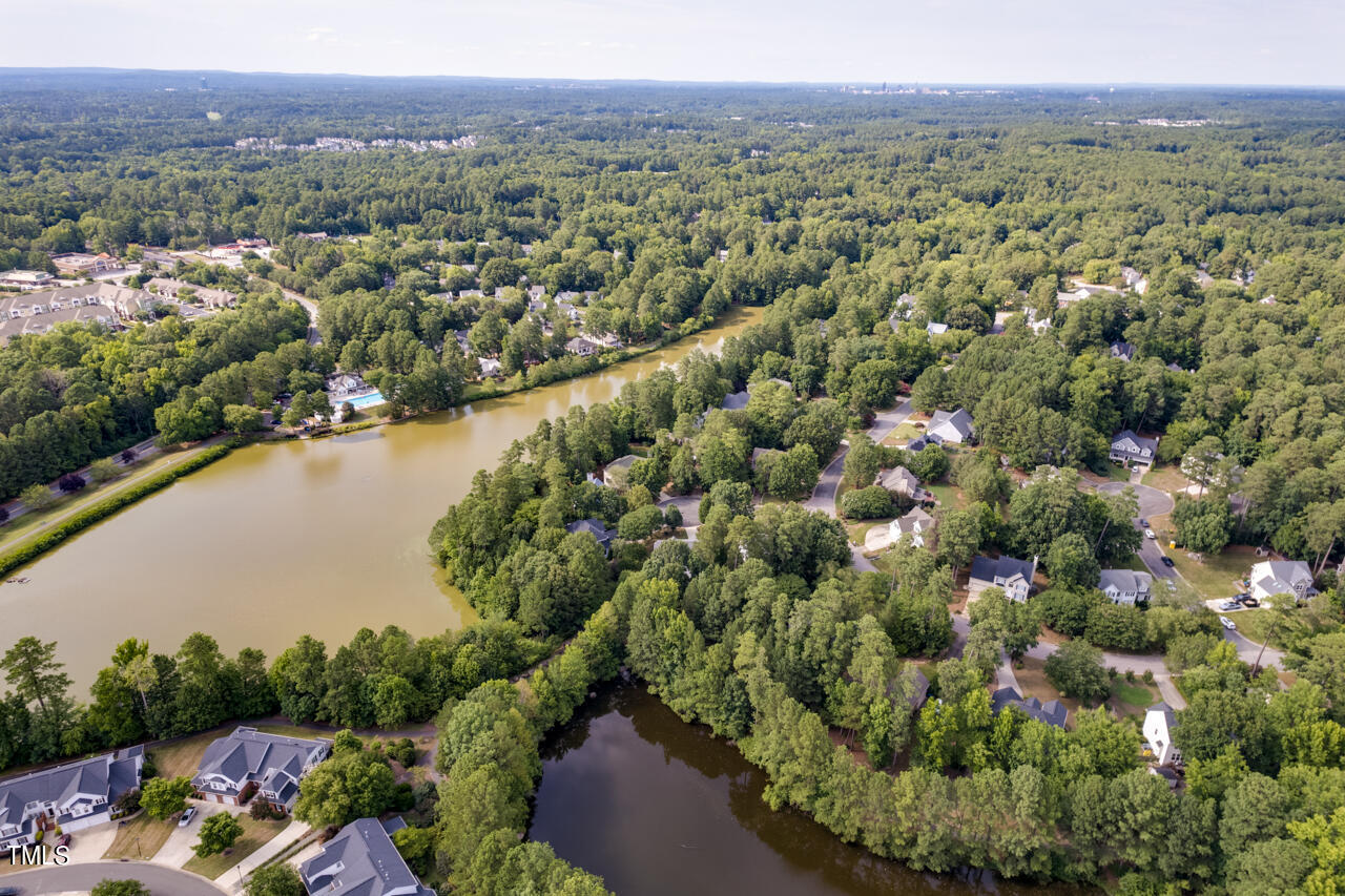 5 Caspian Court Durham, NC 27713 - Photo 46 of 48 an aerial view of a city with mountains