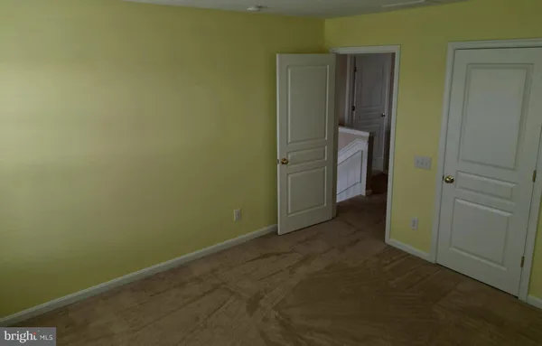 an empty room with closet