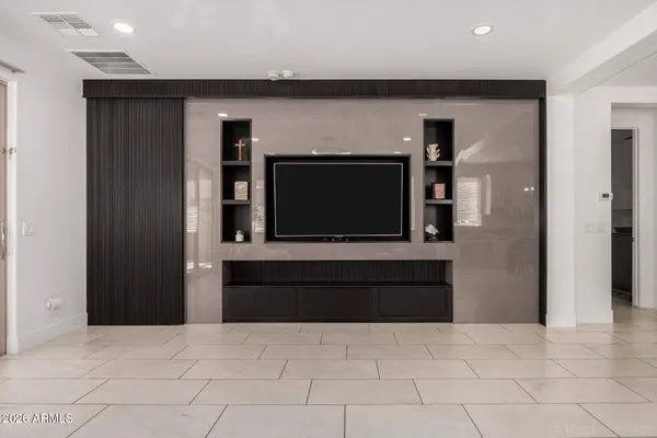 a kitchen with lots of counter top space