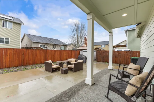a outdoor space with patio furniture