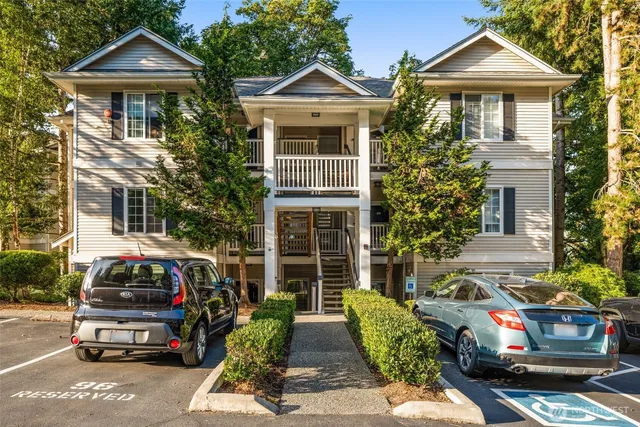 a car parked in front of a house
