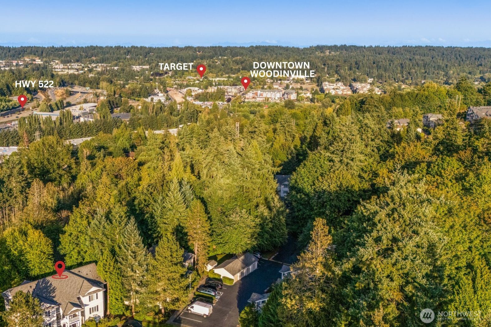 12120 Northeast 172nd Place, Unit L201 Bothell, WA 98011 - Photo 33 of 35 a view of city and mountain