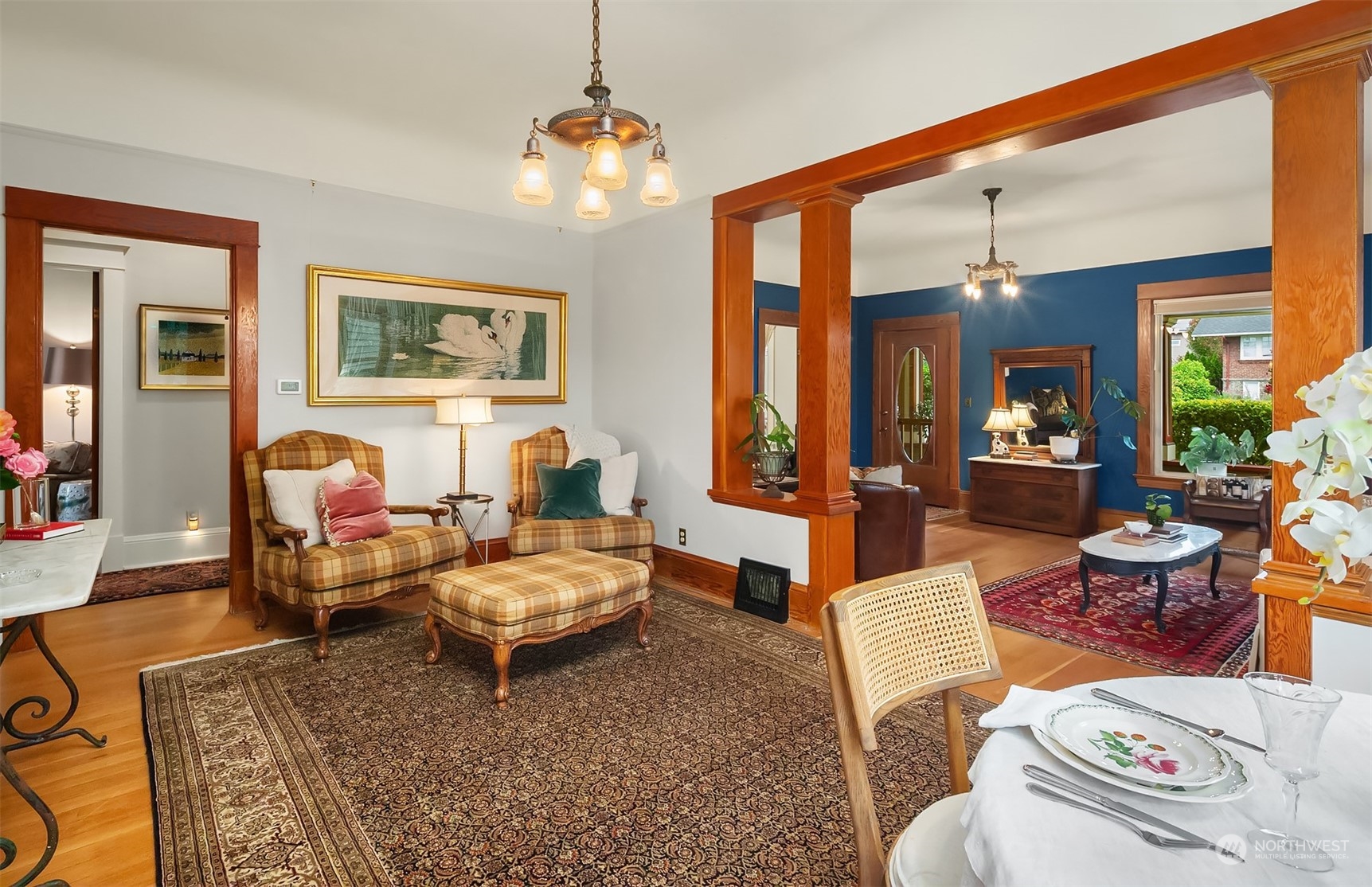 2510 Baker Avenue Everett, WA 98201 - Photo 23 of 37 a living room with furniture and a chandelier