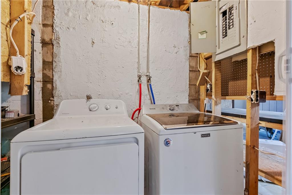 144 Church Road Rural Valley, PA 16249 - Photo 22 of 33 a utility room with dryer and washer