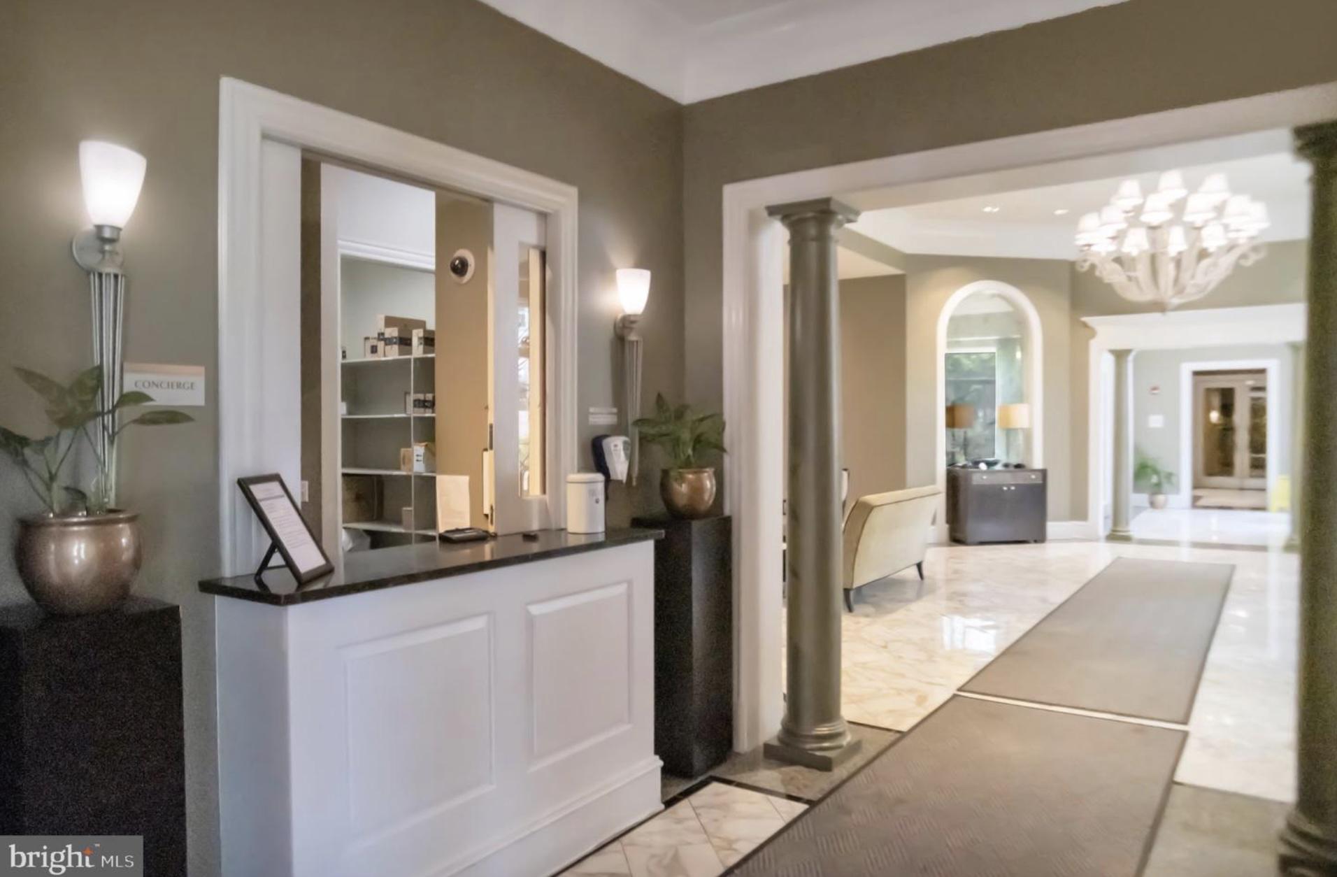 851 North Glebe Road, Unit 402 Arlington, VA 22203 - Photo 13 of 16 Front desk: Remodeling project in progress