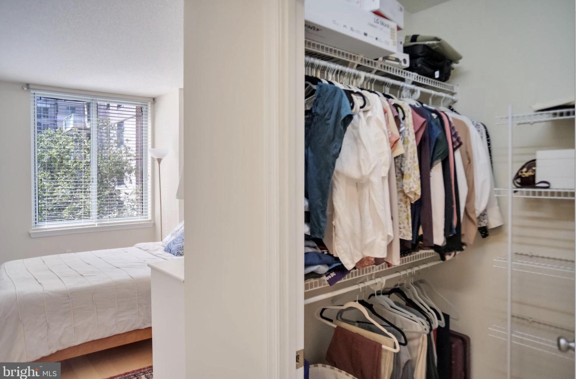851 North Glebe Road, Unit 402 Arlington, VA 22203 - Photo 9 of 16 Walk in closet. Space for everything—finally!