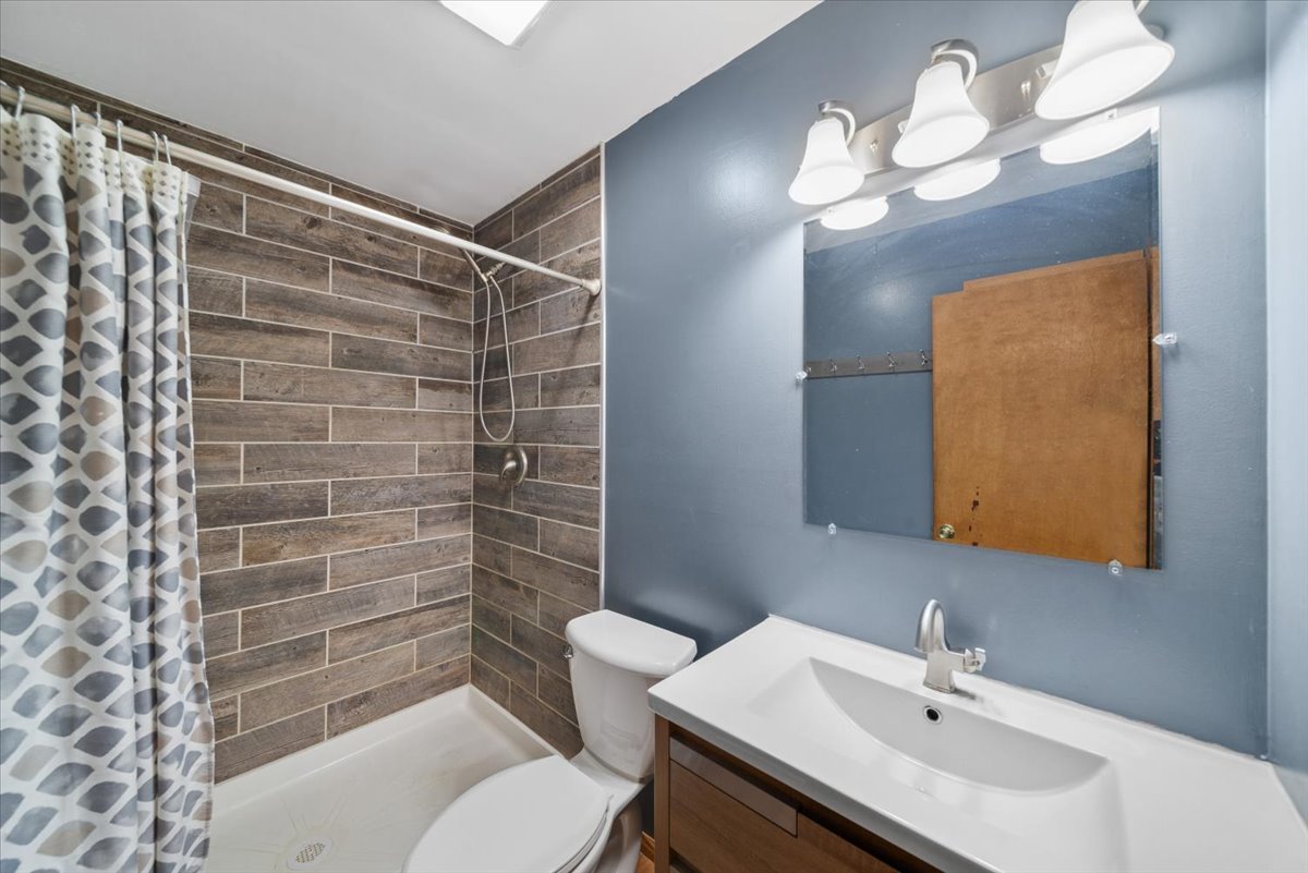 2 Division Street Bristol, IL 60512 - Photo 24 of 44 a bathroom with a sink a toilet and shower