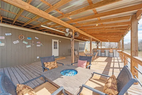 a outdoor space with furniture