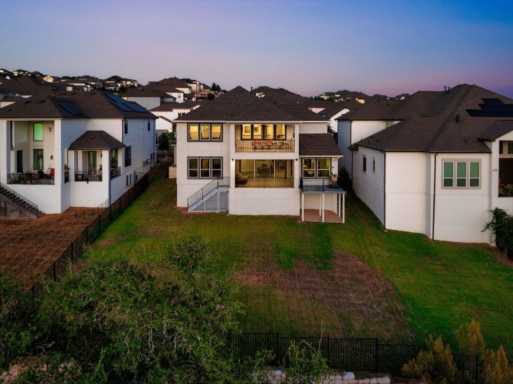 1925 Sorvino Walk Leander, TX 78641 - Photo 34 of 36 an aerial view of a house with a garden and yard