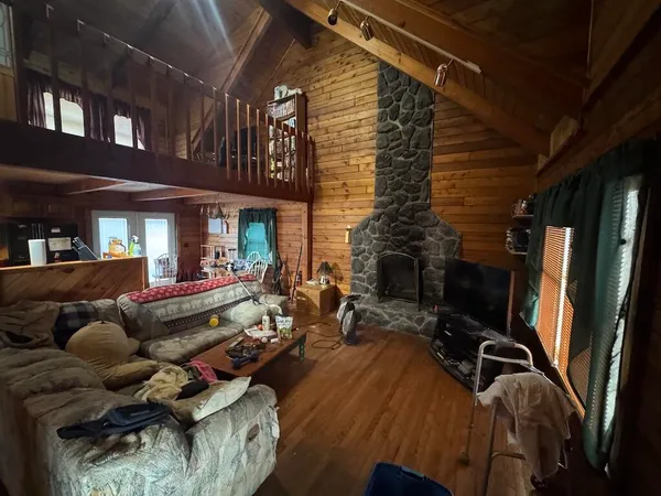 a outdoor living space with patio furniture