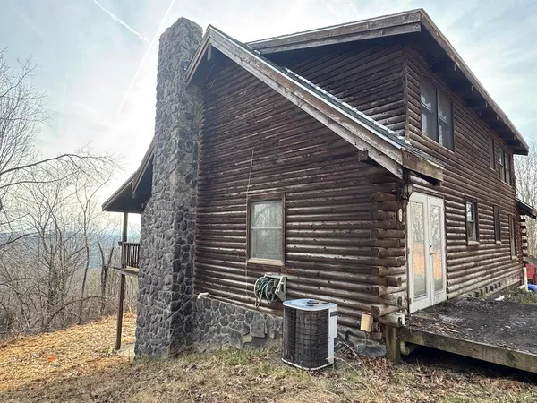 a view of a wooden door