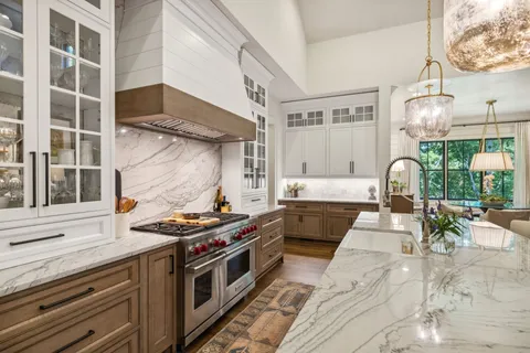 a living room with furniture fireplace and a flat screen tv