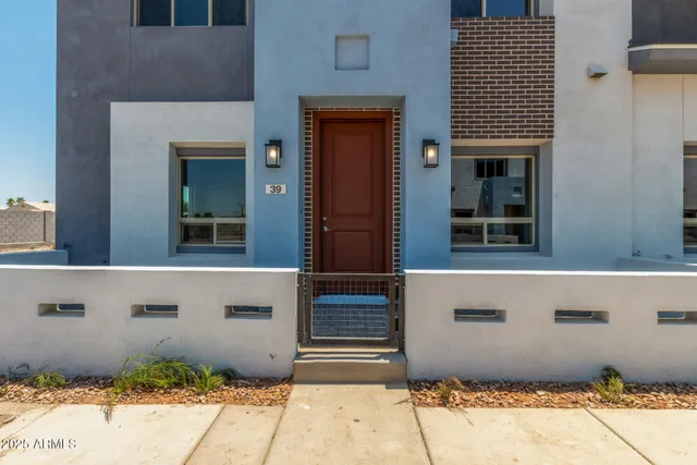 a front view of a house