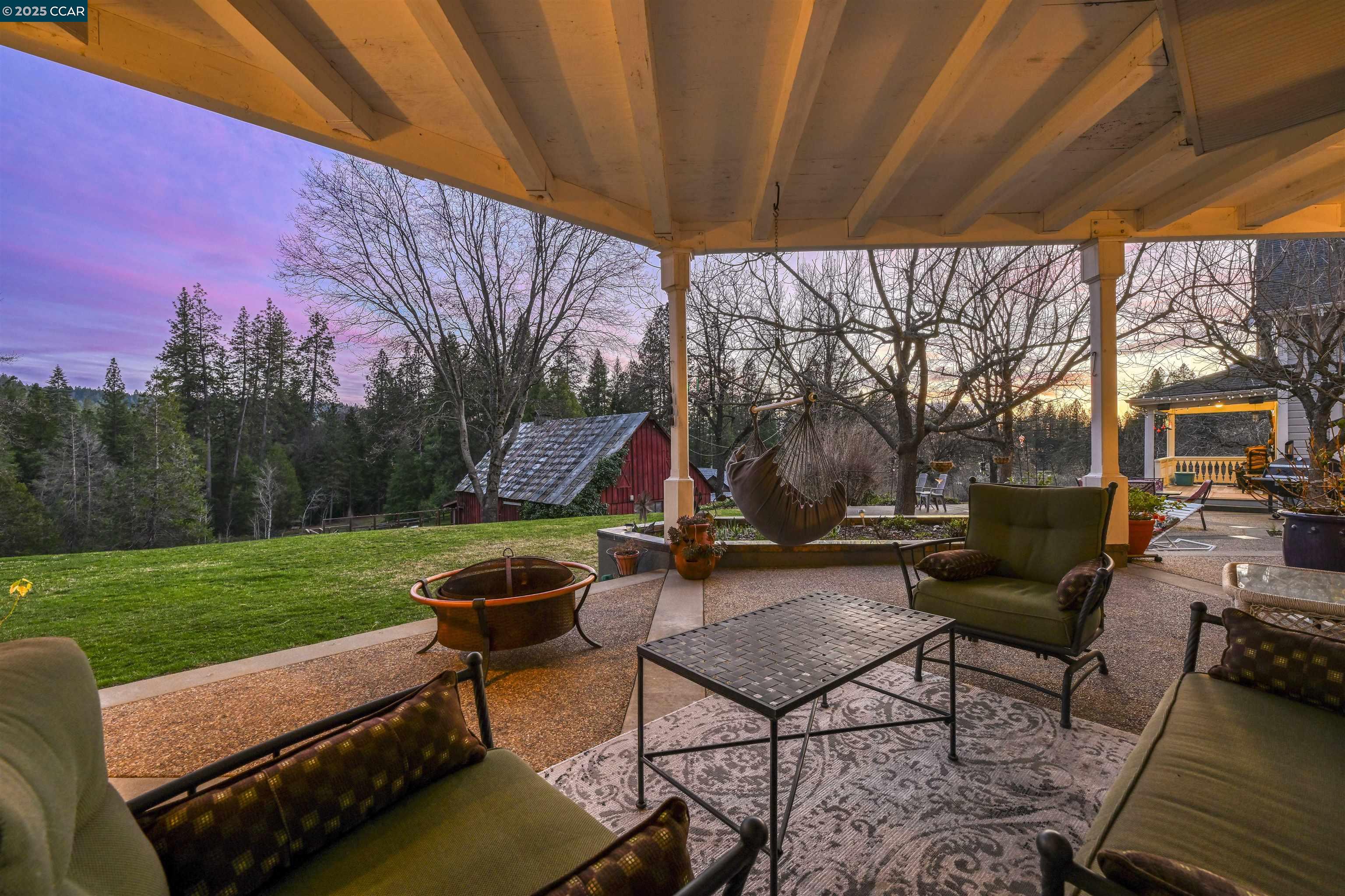 11417 Red Dog Road Nevada City, CA 95959 - Photo 39 of 56 a garden view with a seating space