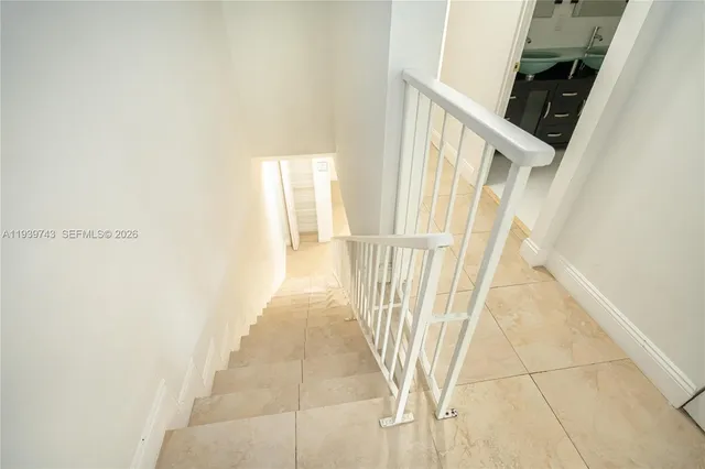 a view of a staircase