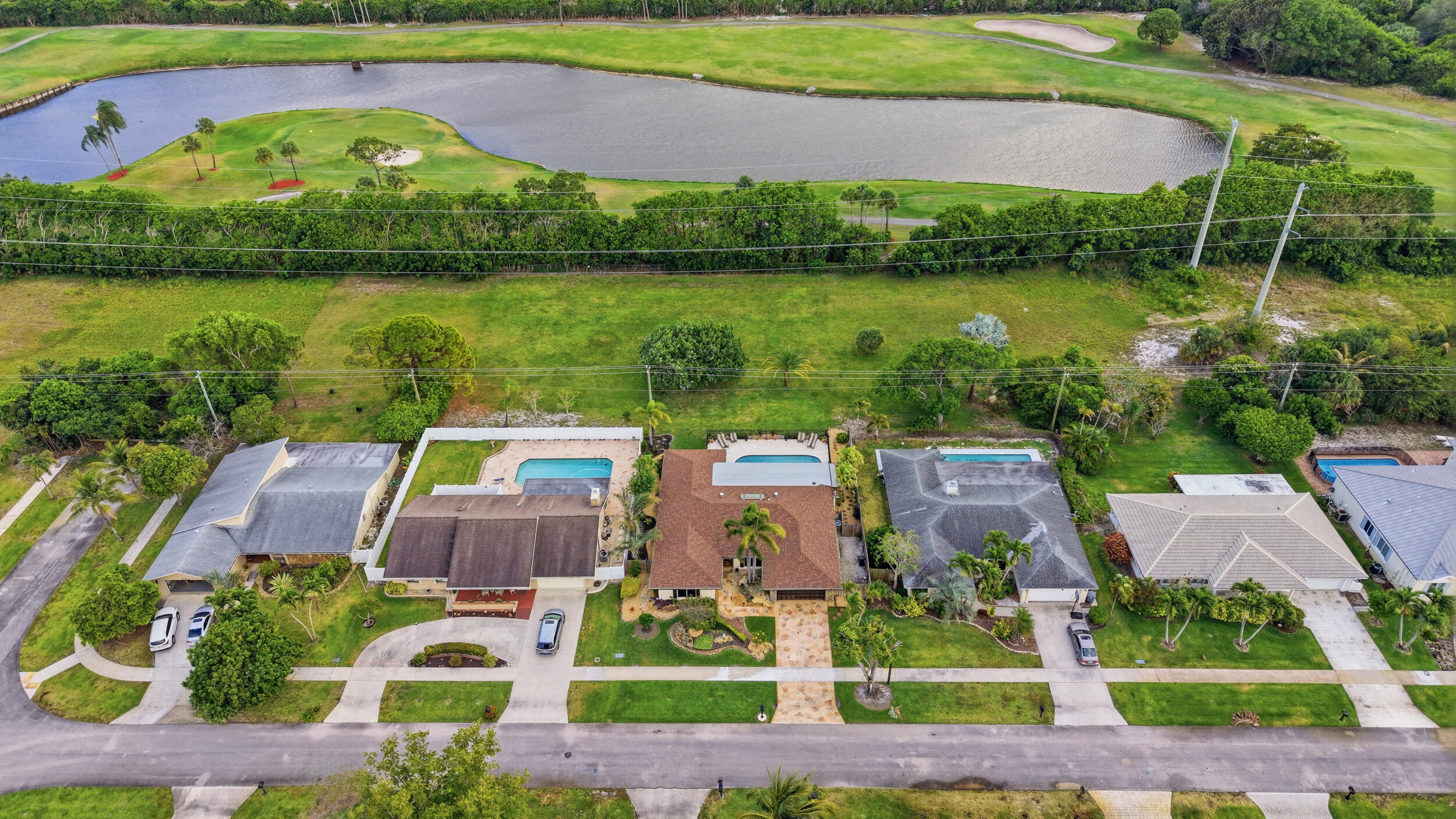 4780 Brandywine Drive Boca Raton, FL 33487 - Photo 39 of 43 an aerial view of house with yard swimming pool and outdoor seating