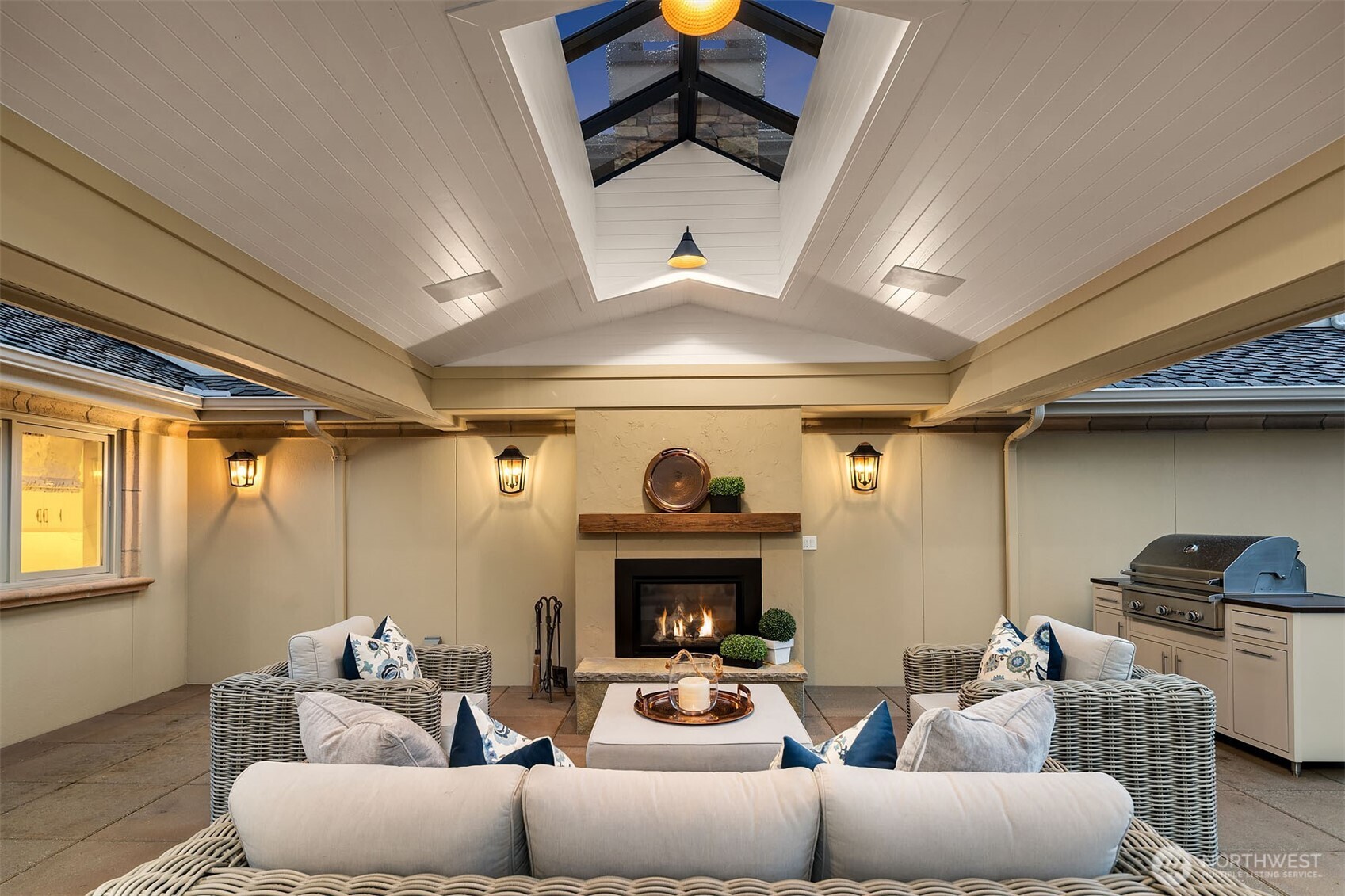 854 Evergreen Point Road Medina, WA 98039 - Photo 31 of 40 a living room with furniture and a fireplace