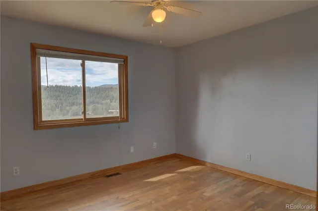 an empty room with a window