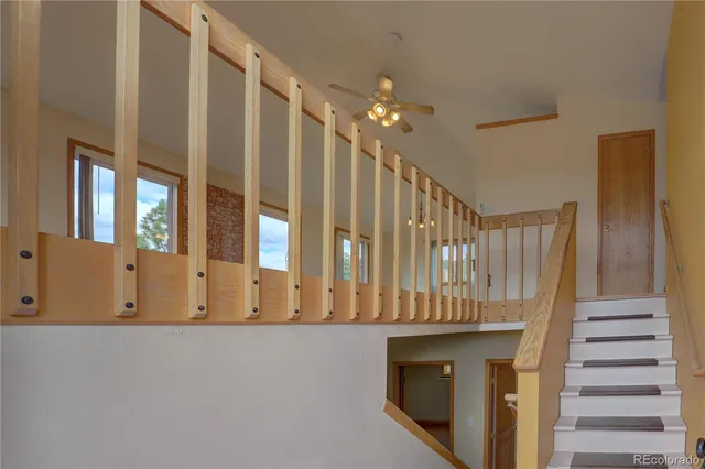a view of an entryway with staircase