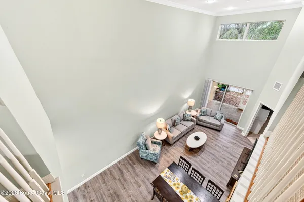 a living room with furniture and a couch