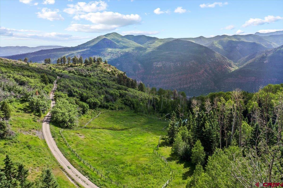 1600-2 Parcels) Elk Ridge Trail, Unit PARK ESTATES LOTS 4 AND 9 Ridgway, CO 81432 - Photo 29 of 39 a view of a lush green hillside and a houses