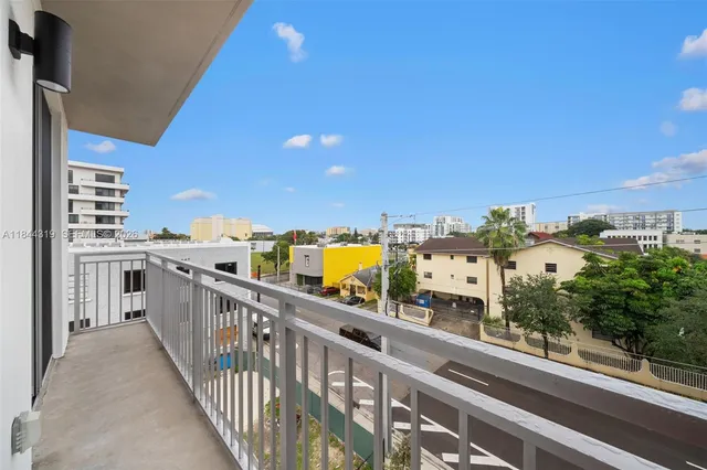 a view of balcony with city view