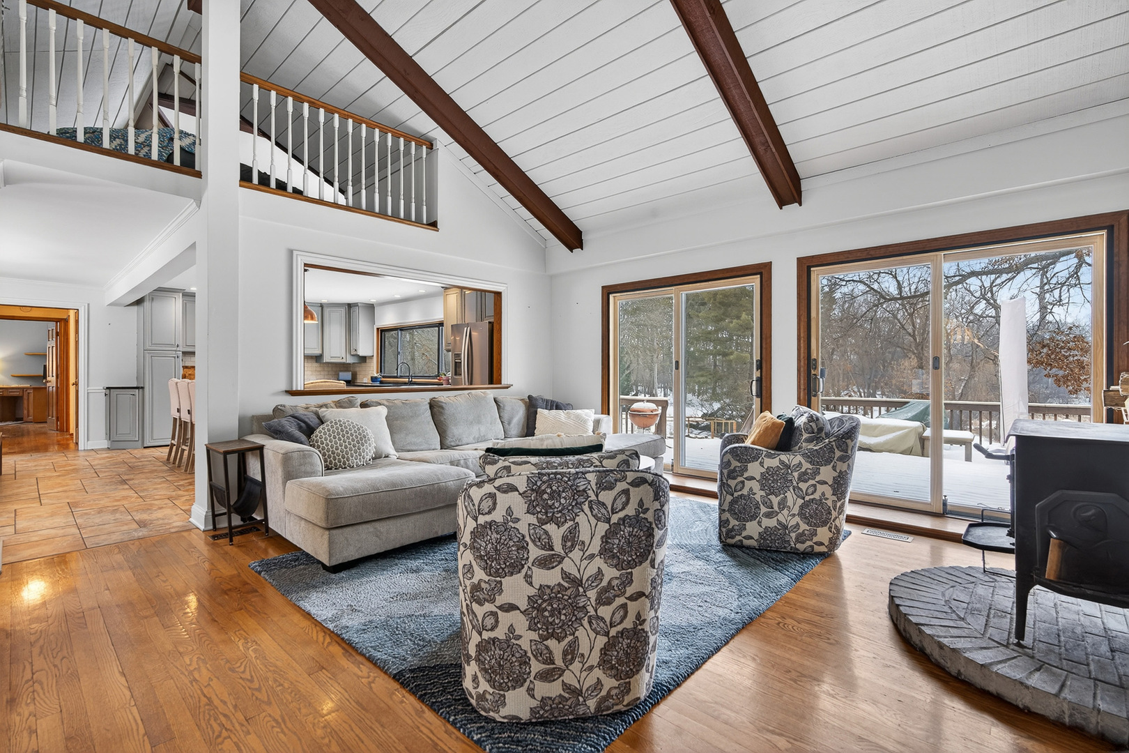 1275 Country Club Road Lake Zurich, IL 60047 - Photo 5 of 49 a living room with furniture large windows and wooden floor