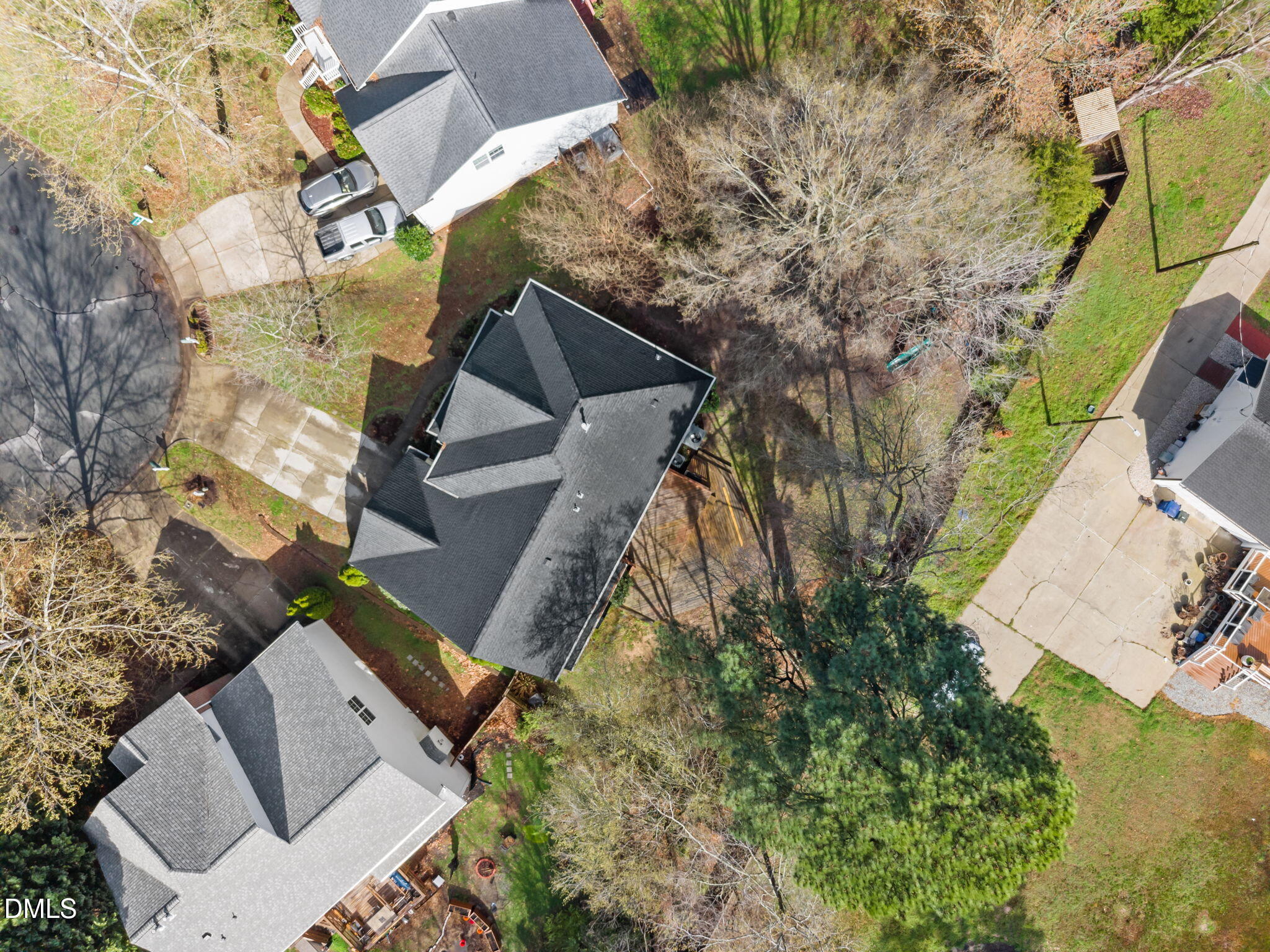 7 Bobcat Court Durham, NC 27713 - Photo 51 of 64 an aerial view of a house with a yard
