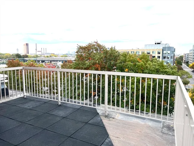 a balcony with outdoor space
